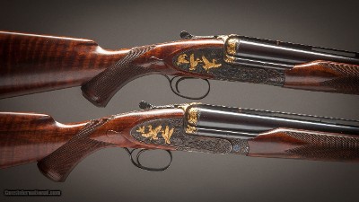 James Purdey & Sons Deluxe Grade 12 Gauge Matched Pair Of Single Barrel Trap Guns