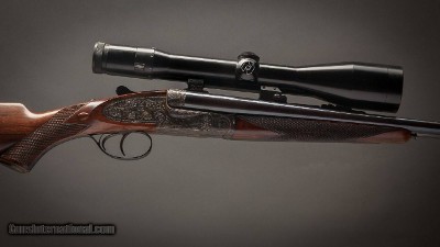 Holland & Holland .300 Belted Rimless 'Royal' Deluxe Double Rifle Back-action and bolstered, hand-detachable sidelock design