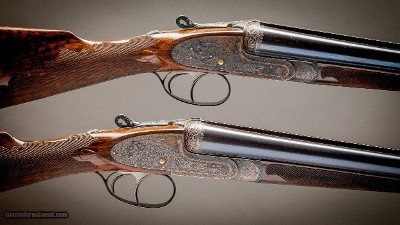 Lebeau Courally Imperial Extra Lux 12 gauge pair Sidelock Ejector Shotguns with 27 3/4 inch barrels.Double trigger and automatic safety