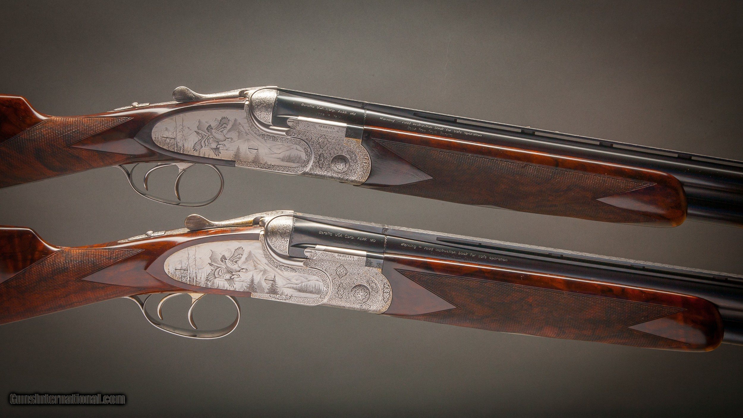 Beretta SO9 over & under shotguns with 28 inch barrels. Sidelock ...