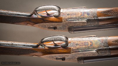 Holland & Holland 12 gauge Pair of 'Royal' Sidelock Ejector Shotguns with 28 inch barrels.Holland & Holland sidelock ejector with patent assis - Image 4 of 6