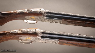Charles Boswell 28 gauge matched pair of Round Body pinless sidelock ejector over & unders - Image 6 of 9
