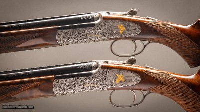 Charles Boswell 28 gauge matched pair of Round Body pinless sidelock ejector over & unders - Image 4 of 9