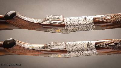 Charles Boswell 28 gauge matched pair of Round Body pinless sidelock ejector over & unders - Image 7 of 9