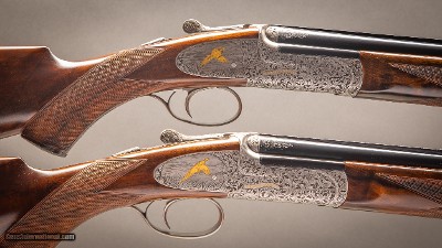 Charles Boswell 28 gauge matched pair of Round Body pinless sidelock ejector over & unders - Image 3 of 9