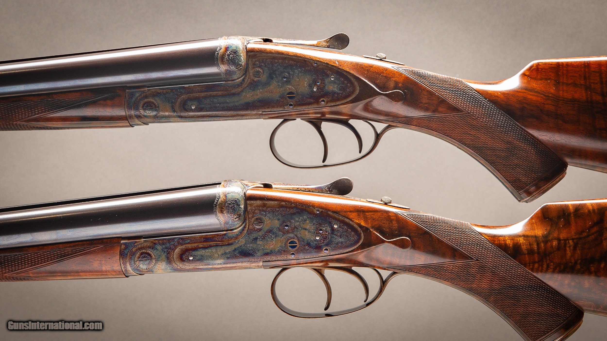 James Purdey And Sons Round Body Sidelock Ejector 12 Gauge Matched Pair With 28 And 30 Inch Barrels