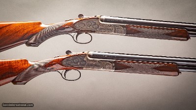 James Woodward matched composed 20 gauge pair of Sidelock Ejector Shotguns with 27 inch barrels, made for the King of Romania 