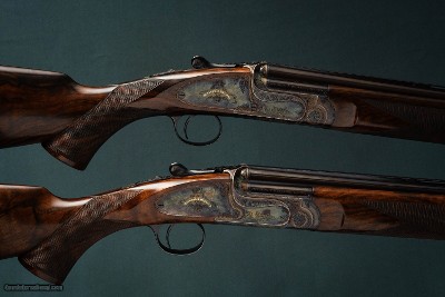 Holland & Holland 20 Gauge Matched Pair Of 'Sporting' Deluxe Model Over-and-Under shotguns with 32 inch barrels.