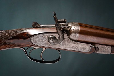 James Purdey 12 gauge Bar-in-Wood top lever hammer gun