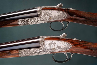 Holland & Holland 28 Gauge Royal Deluxe Model Pair, Philippe Grifnee Engraved - Image 2 of 6