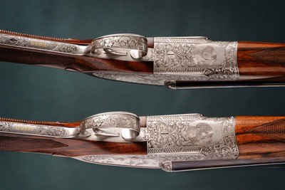 Holland & Holland 28 Gauge Royal Deluxe Model Pair, Philippe Grifnee Engraved - Image 4 of 6