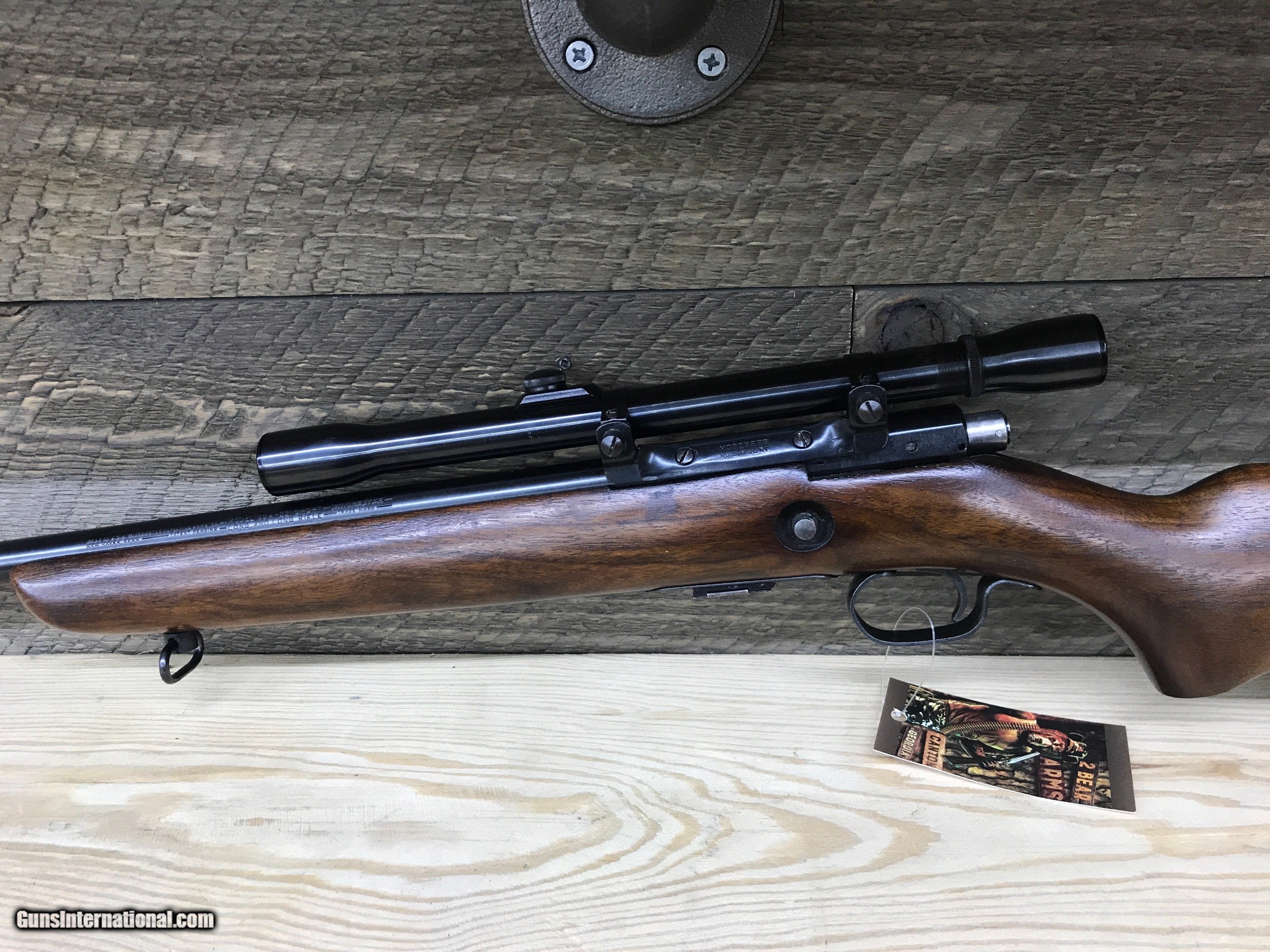 Winchester model 69A Target with Mossberg No 5 side mount and Weaver J4