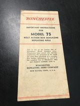 Winchester model 75 manual -original- - 1 of 2