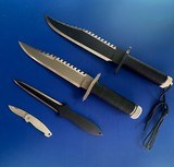 Original Jimmy Lile Rambo First Blood Set of 4 Matching Number Knives - 13 of 15