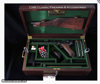 Luger Artillery Pistole Snail drum Magazine ***Trench Case***.