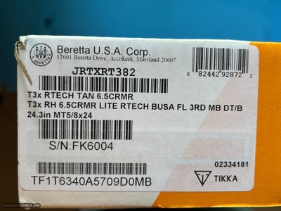 Tikka T3K Roughtech rifle- 6.5 Creedmoor.