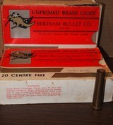 BERTRAM UNPRIMED 40 - 65 BRASS CASES FOR WINCHESTER. NEW OLD STOCK
20 PER BOX
2 BOXES 40 IN ALL