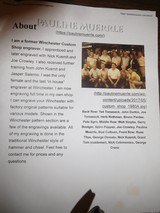 WINCHESTER MODEL 1890WRF 22 DELUXE GOLDENGRAVED # 9 BY THE LAST WINCHESTER ENGRAVER, PAULINE MUERRLE - 13 of 13