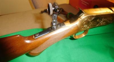 WINCHESTER MODEL 1890WRF 22 DELUXE GOLDENGRAVED # 9 BY THE LAST WINCHESTER ENGRAVER, PAULINE MUERRLE - Image 10 of 13