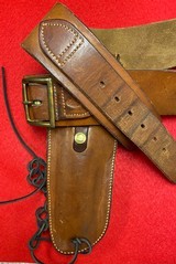 Vintage Colt Frontier Scout .22 LR with 4 3/4” barrel Mfg in 1958 Stag Grips & Leather Holster/Belt - 15 of 15