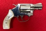 Vintage S&W Model 36 Chiefs Special .38 Special Beautiful Nickel Finish - 2 of 15