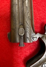 Antique Factory Engraved Remington Double Derringer .41rf Type 1 Two Line Address Model Manufactured in 1868 - 14 of 15