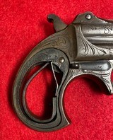 Antique Factory Engraved Remington Double Derringer .41rf Type 1 Two Line Address Model Manufactured in 1868 - 7 of 15