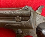 Antique Factory Engraved Remington Double Derringer .41rf Type 1 Two Line Address Model Manufactured in 1868 - 3 of 15