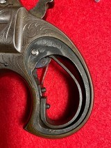 Antique Factory Engraved Remington Double Derringer .41rf Type 1 Two Line Address Model Manufactured in 1868 - 6 of 15