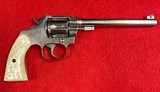 Vintage Colt Police Positive Target Model Revolver .22 WRF Six Inch Barrel Nickel Finish Manufactured 1910 - 2 of 15