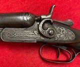 Antique Engraved Belgium SxS 16 Gauge Coach Gun with 18” Barrels - 3 of 15