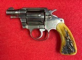 Vintage Colt Detective Special .38 Spl Nickel Revolver Stag Grips Manufactured in 1950