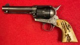 Vintage Colt SAA .45 with 4 3/4” Barrel, All Matching Numbers, Sambar Stag Grips, Colt Letter Manufactured in 1920