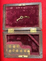 Cased Antique Colt 3rd Model .41rf in Lined Wooden Case with Lock & Key - 14 of 15