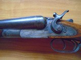 L C Smith ”E” Grade Hammer Gun, Made by Hunter Bro's, Fulton NY, 12 ga Serial number #50459 - 1 of 15