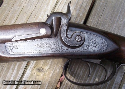 Ethan Allen & Co., Worchester, Mass. Double Barrel Caplock Shotgun 12 ga