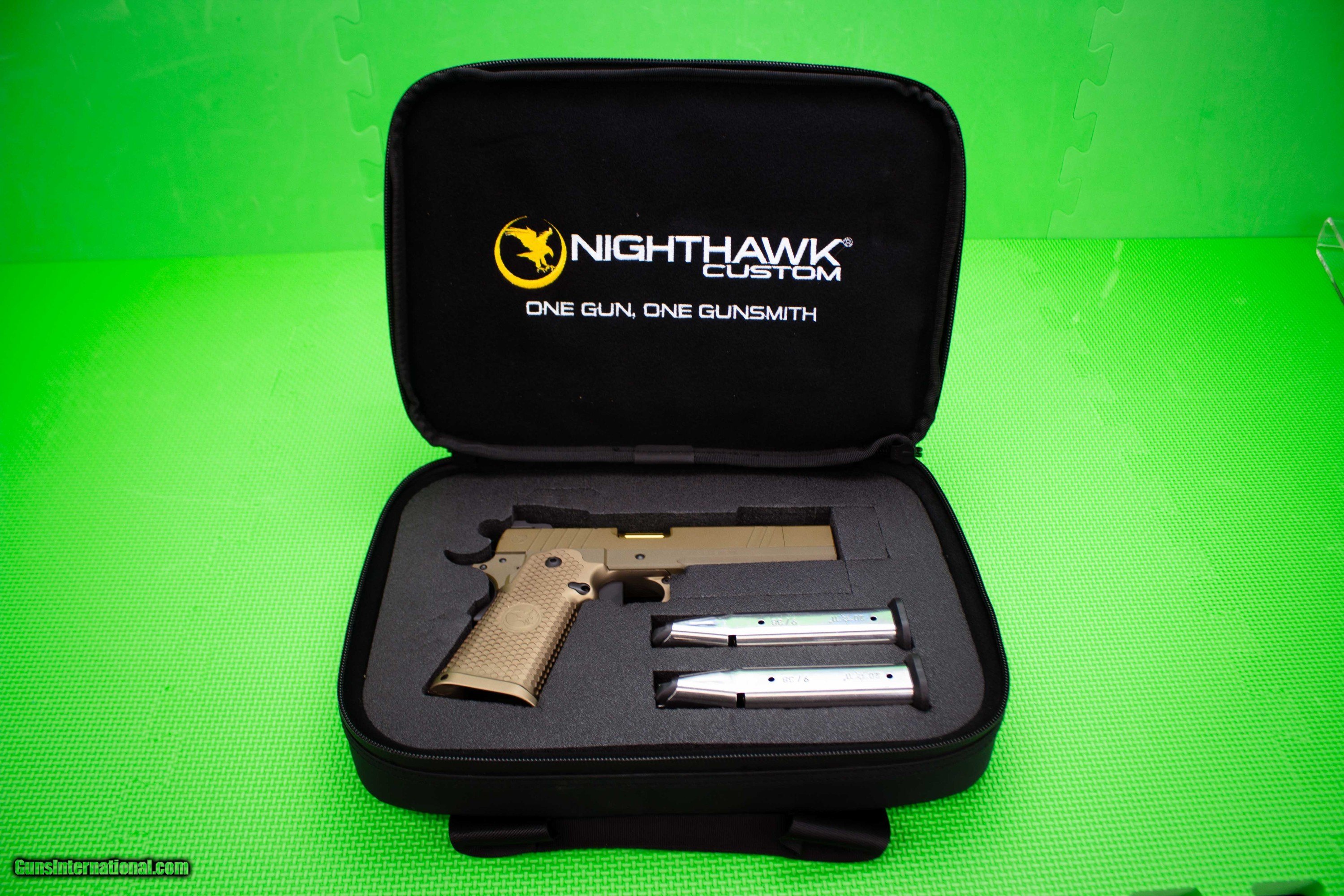 Nighthawk Custom Sand Hawk Comp Gov. Model 9mm Pistol Factory New