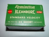Full brick of Remington Kleanbore Standard Velocity .22 short, 10 boxes of 50 rounds - 1 of 7