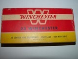 Full 20 round box of 33 Winchester in the red/yellow Winchester box - 3 of 8