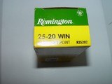 Remington .25-20 Cal, 86 Grain Soft Point Ammunition, 50 Factory Rounds.