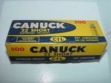 Canuck 500 Round Brick of .22 Short Standard Velocity Rimfire Ammunition