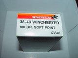 Winchester .38-40 Cal, 180 gr. Soft Point Ammo, 50-Rounds