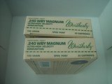 Weatherby .240 WBY Magnum Caliber Ammunition, 100 Gr. Spire Point - 1 of 2