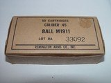 Remington 1911 Colt .45 ACP Ball Ammo,
WWII Produced - 2 of 2