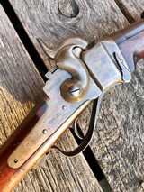 FINE, NEARLY EXCELLENT, ORIGINAL CONDITION HISTORIC CIVIL WAR PERCUSSION SHARPS NEW MODEL 1863 CARBINE, IRON FURNITURE WITHOUT PATCHBOX, PURCHASED BY - 1 of 15