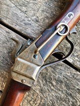 FINE, NEARLY EXCELLENT, ORIGINAL CONDITION HISTORIC CIVIL WAR PERCUSSION SHARPS NEW MODEL 1863 CARBINE, IRON FURNITURE WITHOUT PATCHBOX, PURCHASED BY - 3 of 15