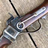 VERY HANDSOME HISTORIC CIVIL WAR PERCUSSION SHARPS NEW MODEL 1859 CARBINE, LATER TYPE WITH IRON FURNITURE AND PATCHBOX, PURCHASED BY THE U.S. ARMY AND - 3 of 13