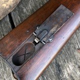 VERY HANDSOME HISTORIC CIVIL WAR PERCUSSION SHARPS NEW MODEL 1859 CARBINE, LATER TYPE WITH IRON FURNITURE AND PATCHBOX, PURCHASED BY THE U.S. ARMY AND - 12 of 13