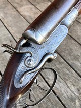 FINE, UNIQUE and PUBLISHED ENGRAVED W. W. GREENER DOUBLE 8 BORE DAMASCUS HAMMER SIDELEVER SNAP ACTION ANTI-AIRCRAFT (i.e., DUCK) GUN