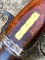 FINE RARE J. & J. MILLER REVOLVING PILL LOCK RIFLE CONVERTED TO SINGLE SHOT PERCUSSION, GOLD ACCENTED AND INSCRIBED - 8 of 15